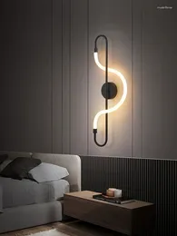 Wall Lamp Light LED For Home Bedroom Decoration Surface Mounted Sofa Background Living Room Gold Sconce Lighting Fixture