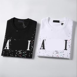 Summer Men Women Designers T Shirts Loose Oversize Tees Apparel Fashion Tops Mans Casual Chest Letter Shirt Luxury Street Shorts Sleeve Clothes Mens Tshirts#439