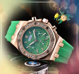 Famous Women Diamonds Ring Watches Japan Quartz Movement Clock Colorful Rubber Strap Day Date Time hour Sports Wristwatches Feature Christmas Gifts