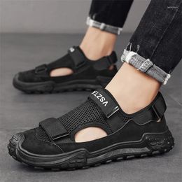 Sandals Summer Outdoor Casual For Men 2024 Baotou Sports Shoes Men's Dad Driving Male Beach Platform