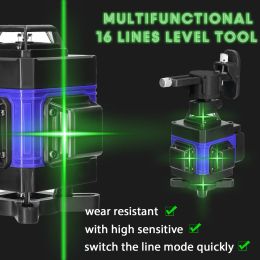 Multifunctional Laser Level 16/12 Lines Green Light Laser Level Self-leveling Machine Battery Levelling Tool Ground Wall Sticker