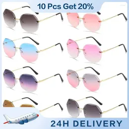 Sunglasses Women Cut Stylish Pochromic Lens Metal Frame Glasses Vintage Clear Goggles