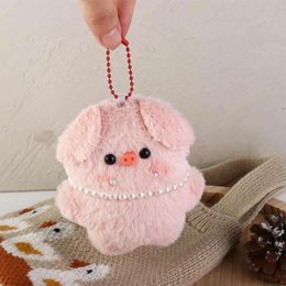 3PCS Pink Keychain Creative Soft Hanging Ornaments Pig Keyring Handmade Plush Girls Gift