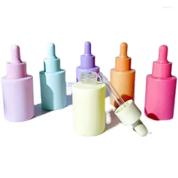 Storage Bottles 1oz/30ml 6pcs Glass Pipette Bottle Perfume Empty Dropper Refill Essential Oil Vials For Oils