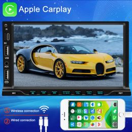 2 Din Car dvd Strereo Radio 7INCH HD Autoradio Multimedia Carplay Player Touch Screen MP5 Radio Bluetooth USB TF FM Camera