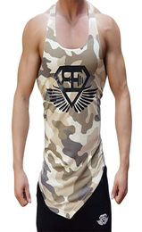 Men Tank Top Army Camo Camouflage Mens Bodybuilding Stringers Tank Tops Singlet Sport Clothing Fitness Sleeveless Shirt Workout1310531