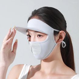 Bandanas Women Silk Sun Mask Adjustable Outdoor Hat Protection For Summer