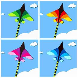 Kite Accessories Free delivery Aeroplane kit childrens flying fun toy string power supply kit scroll nylon toy flying kit rainbow high WX5.21