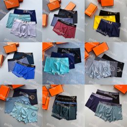 Summer Ice Silk Underpant Mens Designer Sport Boxers Fashion Letter Printed Underwear 3piece/Lot