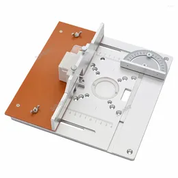 Aluminium Router Table Insert Plate Electric Wood Milling Flip Board With Miter Gauge Guide Set Saw Woodworking Workbench