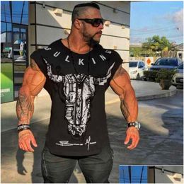 Men'S T-Shirts Mens T Shirts Brand Clothing Gym Tight T-Shirt Muscle Fitness Brother Summer Top Tee Drop Delivery Apparel Tees Polos Dhpzf