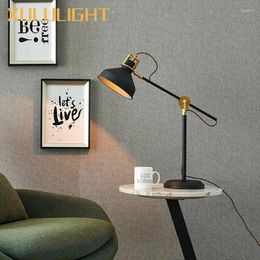 Table Lamps Nordic Living Room Black Metal Minimalist Lamp Bedroom Creative Bedside Study Home Lighting White Decorative