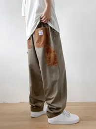 Women's Pants 2024 Y2k Aesthetic Korean Fashion Japanese Cargo Harajuku Loose Pantalons Pockets Patchwork Casual All Match Women Trouser