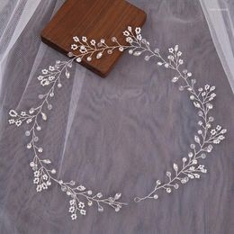 Hair Clips Luxury Crystal Pearl Vine Headband For Women Rhinestone Bridal Tiara Wedding Accessories