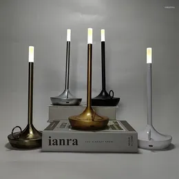 Table Lamps Nordic Modern Minimalist USB Charging Touch Bedroom Bedside Creative Night Light Restaurant Bar Atmosphere