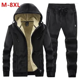 Men's Tracksuits Warm Sport Suit Men 2 Pieces/Set Winter Sportsuit 2024 Thermal Hoodies Pants Fleece Tracksuit Windproof Gym Women