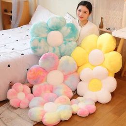 Plush Cushions 1pc 30/50/65CM Furry Plush Flower Plush Pillow Mat Stuffed Lifelike Flower Shape Baby Kids Home Soft Pillow Cushion Home Decor