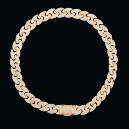 Premium Hip Hop Men's Fashionable Fine Jewelry 22Mm Moissanite Diamond Cuban Link Chain Necklace At Best Prices