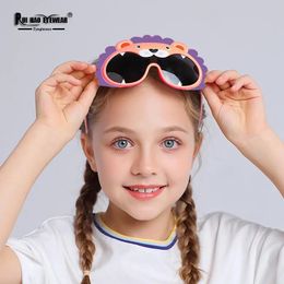 Childrens Sunglasses Polarized KIDS Sun Glasses Cute Tiger Design Suitable for 4~10 Children High Elastic Frame 240521