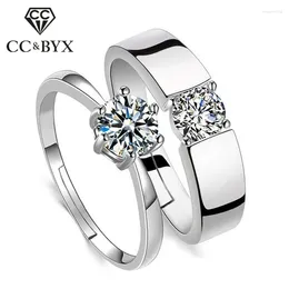 Cluster Rings Couple For Lovers Cincin Wanita Wedding Engagement Love's Promise Ring Set Bague Bijoux Accessories Fashion Jewellery CCD001