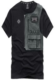Summer ShortSleeved TShirt Men 039s Round Neck Base Shirt Loose Mechanical Style Workwear Tops 2203143040635