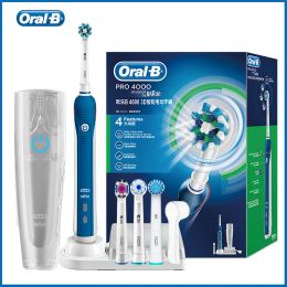 Oral B P4000 Electric Toothbrush 3D Smart Rechargeable Teeth Whitening Adult Tooth Brush 4 Clean Modes 2 Min Timer Waterproof