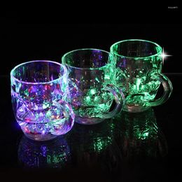 Water Bottles LED Luminous Beer Mug Flash Drinking Cup Induction Flashing Wine Glass Whiskey Drinkware Bar Club Birthday Party Supplies