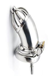2017 Anti off version short paragraph stainless steel ball stretcher sex cock ring for men device penis cage9910365
