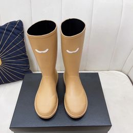 Mirror Quality Womens Luxury Dress Shoes Knee Boots Ankle Thick Sole Platform Rubber Bottom High Long Boot Men's Rain Boots Winter Fashion DHgate Shoes