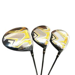 Golf Clubs HM 08 Golf Wood Set Driver 9.5 10.5 Degree Fairway Wood 3/15 5/18 R/S/SR Flex Graphite Shaft With Head Cover Grips