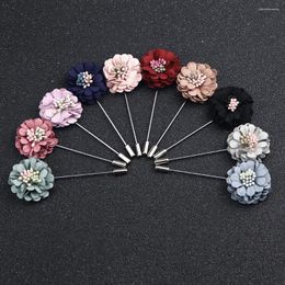 Brooches Man's Sweater Brooch Rose Flower Corsage Woman's Camellia Long Needle Shawl Shirt Collar Pin
