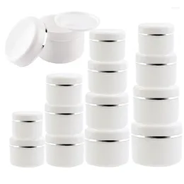 Storage Bottles 36pcs 20g 30g 50g 100g Cream Jar White Makeup Container Cosmetics Box Empty Travel Pot Refillable Sample Bottle