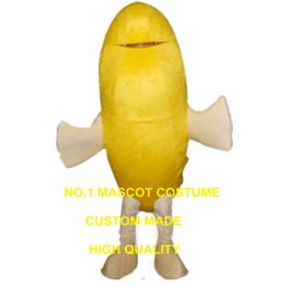 yellow fish mascot custom cartoon character adult size carnival costume 3090 Mascot Costumes