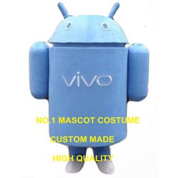 blue android phone mascot custom cartoon character adult size carnival costume 3329 Mascot Costumes