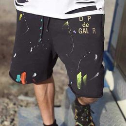 New 2023 Galleriesy Short Mens Shorts Fashion Half Pants Designer Depts Pants Sweat Pant Speckled Mens Womens Loose Casual Shortwmi9