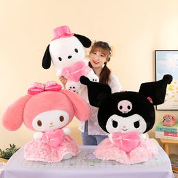 Wholesale 30cm Valentine's Day gift cartoon dog plush toy pink romantic flower adornment game prizes