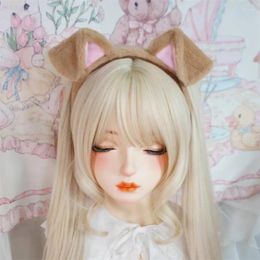 Party Supplies Lolita Plush Hair Hoop Animal Dog Ears Furry Headband Cute Headpiece Anime Cosplay Accessories B2391