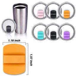 Tumbler Magnetic Lids Replacement Spill Proof Slider Splash Ozark Trail Lid 30oz 20oz Wide Mouth Vacuum Insulated Tumblers Coffee Cups NewHJ5.21