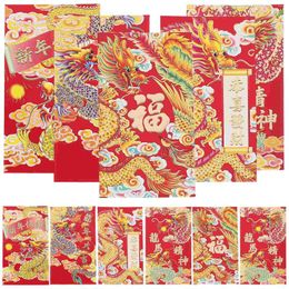 Gift Wrap 30 Pcs Wedding Favours Red Envelope Bag Dragon Paper Packets Year Chinese Style 2024 Money Envelopes Child