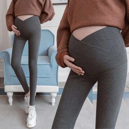 Size Women Waist Low Pregnant Plus Belly Maternity Legging Autumn Winter Fashion Trousers Pants Cotton Leggings F240522 s