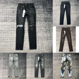Purples Jeans Designer Men for Women Pants Brand Summer Hole 2023 New Style ricamare auto -coltivazione s