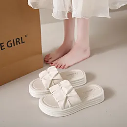 Casual Shoes Pleated Design Sense Flip-flops Female Wear A Soft Bottom Flat Comfortable Fairy Wind Slippers