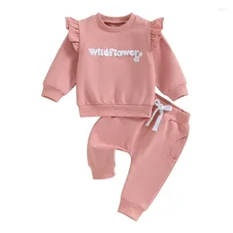 Clothing Sets Baby Girl Autumn Clothes Set Sweatshirt Pant 2PCS Infant Toddler Child Warm Cotton Home Suit Winter Spring