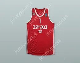 CUSTOM NAY Name Youth/Kids AMARE STOUDEMIRE 1 HAPOEL TEL AVIV ISRAEL BC BASKETBALL JERSEY Top Stitched S-6XL