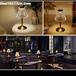 Table Lamps Cross-border All-aluminum Metal Lamp Flying Saucer Knurled Atmosphere Charging Touch LED Bedroom Bedside Nightlight
