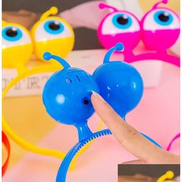 Other Event Party Supplies Alien Eyeball Led Hair Hoop Flashing Glow Headband Crown Heart Light Up Hairbands Accessories Christmas Dhqcx