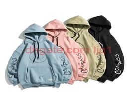2020 autumn new couple casual loose sweater men and women all-match Japanese hip-hop face hooded top4846626