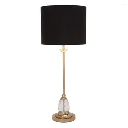 Table Lamps 31" Black Buffet Lamp With Fabric Shade