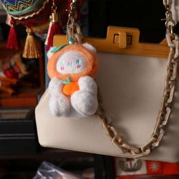 3PCS Gifts Car Holder Ornament Animal Stuffed Toys Doll Pendant Keychain Bear Plush Keyring Chain Key Ring