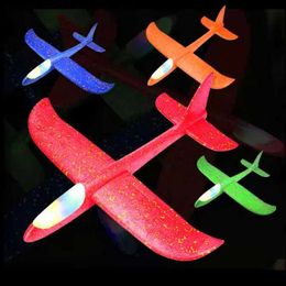 Aircraft Modle 6 pieces of 48cm LED big hand transmitter throwing foam gourd EPP aircraft model glider aircraft model outdoor DIY childrens toys s2452089